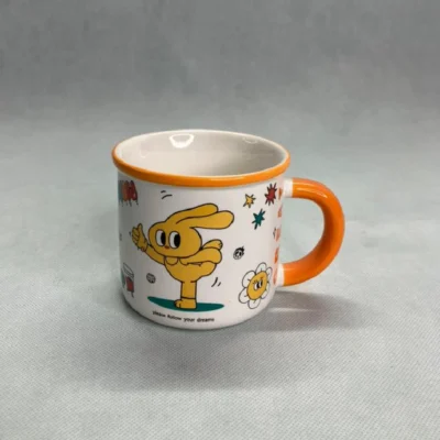 ماگ خرگوش دسته و لب رنگی 13417