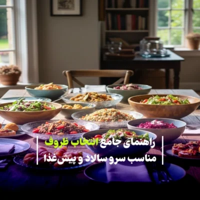 راهنمای جامع انتخاب ظروف مناسب سرو سالاد و پیش‌غذا