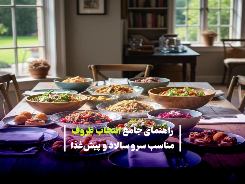 راهنمای جامع انتخاب ظروف مناسب سرو سالاد و پیش‌غذا