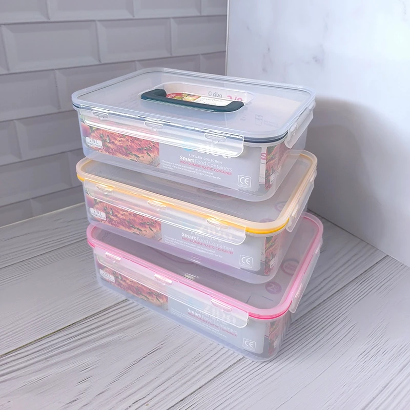 ظرف فریزری مستطیل ۲.۹ لیتری دسته دار زیبا