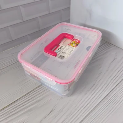 ظرف فریزری مستطیل ۲.۹ لیتری دسته‌ دار زیبا