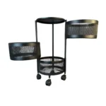 جا سیب زمینی پیاز 3 طبقه چرخ دار