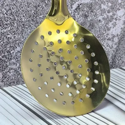 کفگیر استیل طلایی بلند