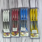 چاقوی میوه‌خوری دسته حصیری پک ۶ عددی