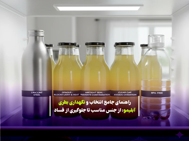 راهنمای جامع انتخاب و نگهداری بطری آبلیمو: از جنس مناسب تا جلوگیری از فساد