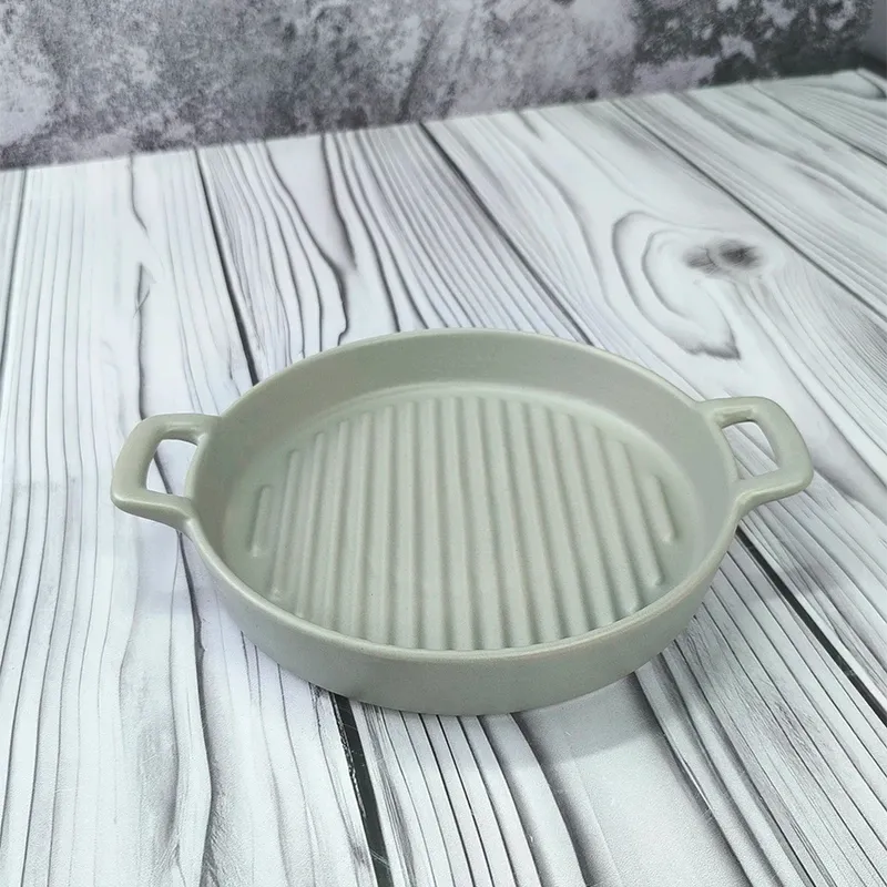 تابه گریل گرد دو دسته سرامیکی نچسب