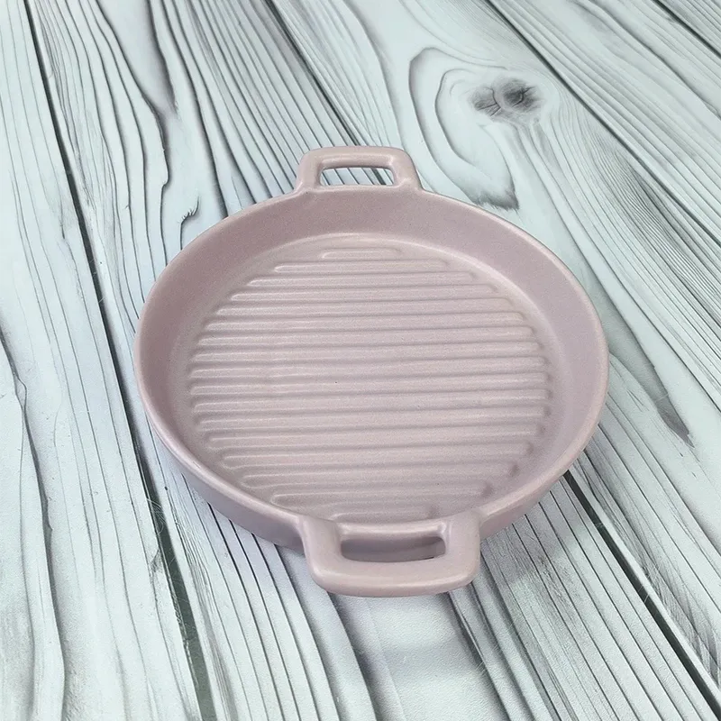 تابه گریل گرد دو دسته سرامیکی نچسب