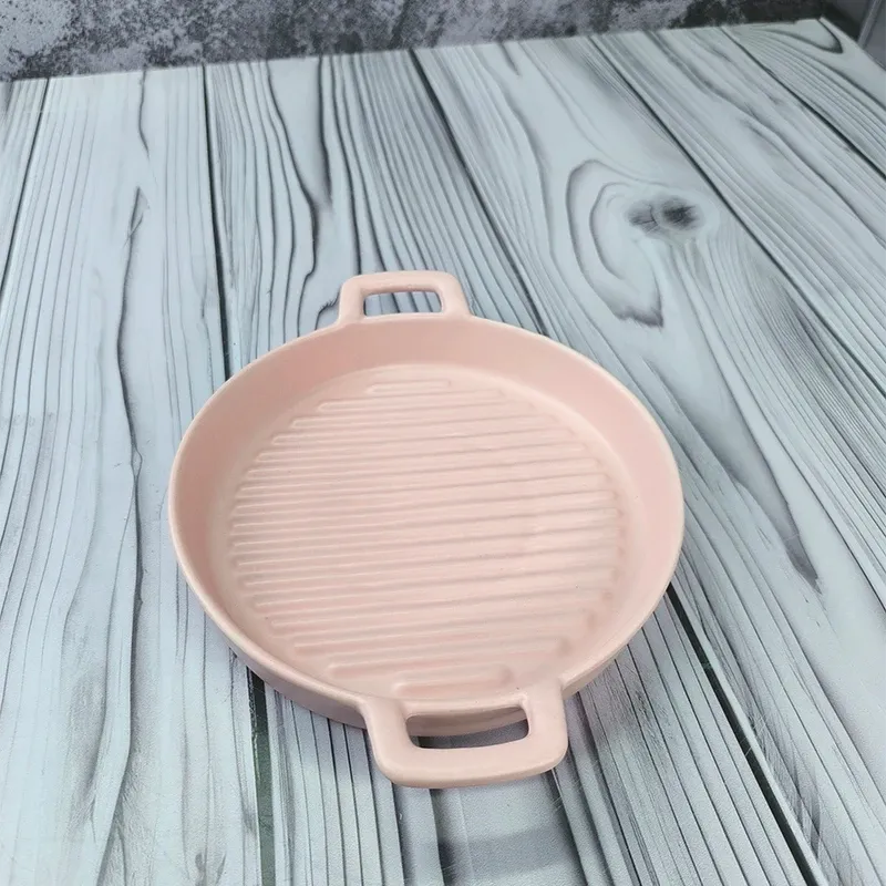 تابه گریل گرد دو دسته سرامیکی نچسب