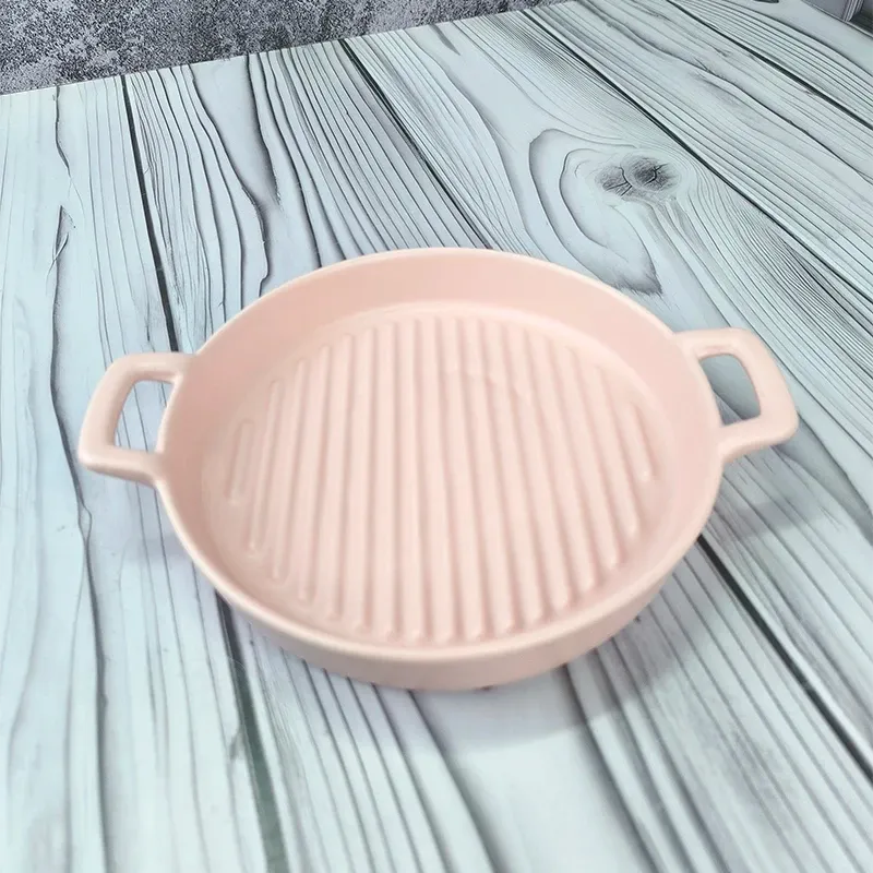 تابه گریل گرد دو دسته سرامیکی نچسب