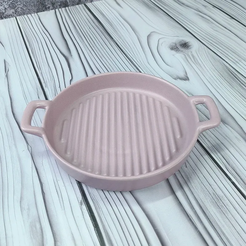 تابه گریل گرد دو دسته سرامیکی نچسب