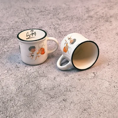 ست 2 عددی ماگ گولاش سایز 3 با طرح فانتزی رنگی