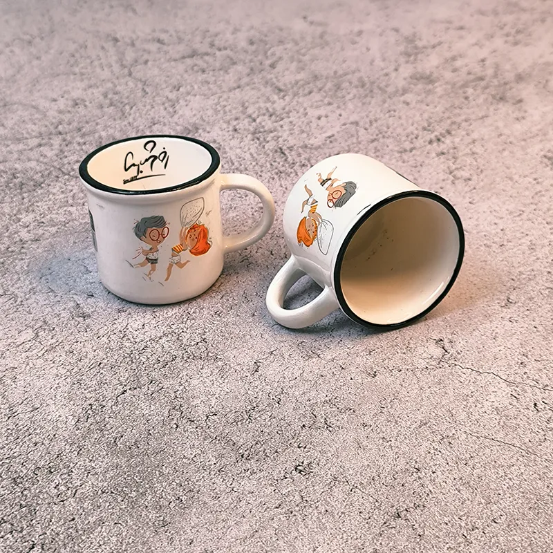 ست 2 عددی ماگ گولاش سایز 3 با طرح فانتزی رنگی