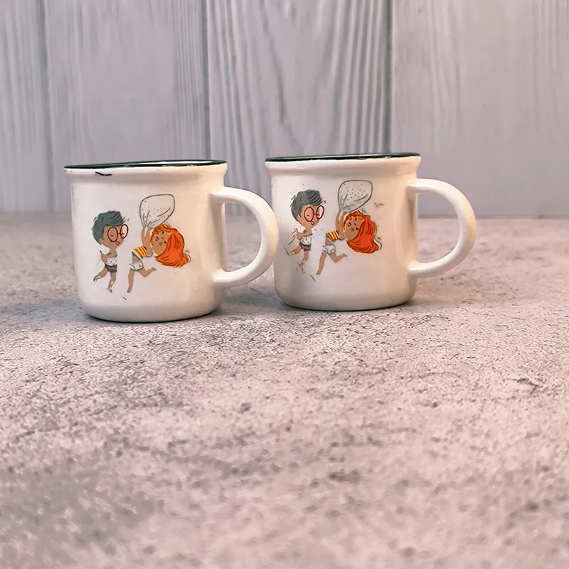 ست 2 عددی ماگ گولاش سایز 3 با طرح فانتزی رنگی