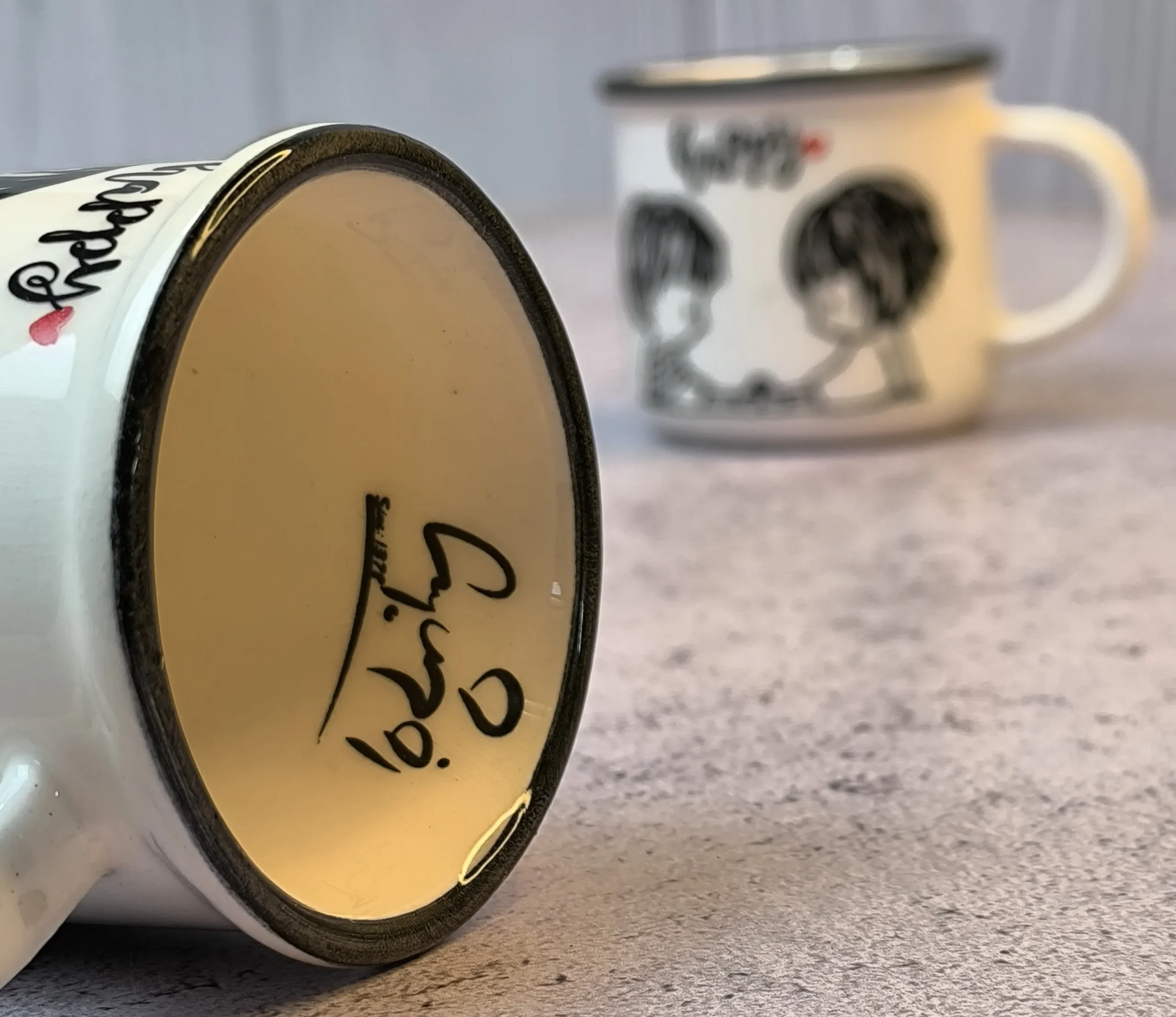 ست 2 عددی ماگ گولاش سایز 3 با طرح HAPPY