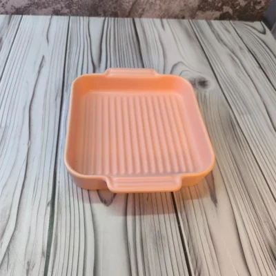 تابه گریل دو دسته مربع سرامیکی