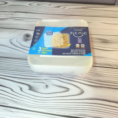 ظرف ماکروویو 1600 سی‌سی پیکنیک 3 عددی