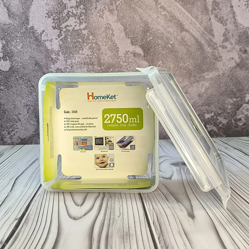 ظرف فریزری مربع 2750 میلیلیتری هوم کت