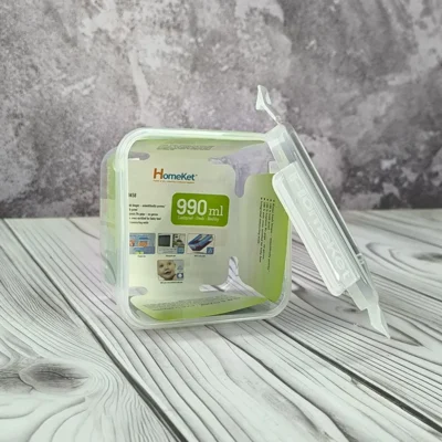 ظرف فریزری مربع 990 میلی‌لیتری هوم کت