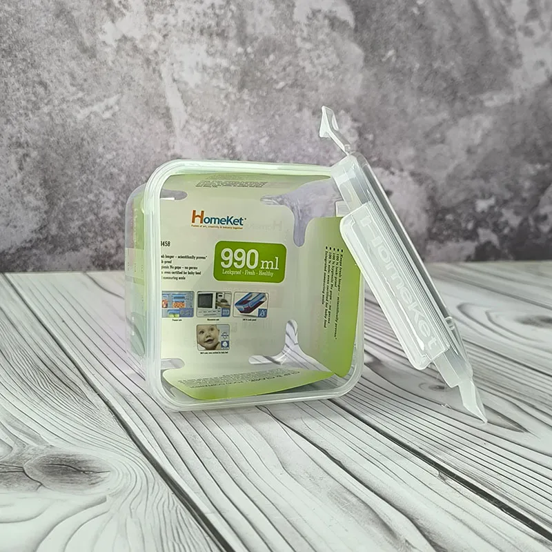 ظرف فریزری مربع 990 میلیلیتری هوم کت