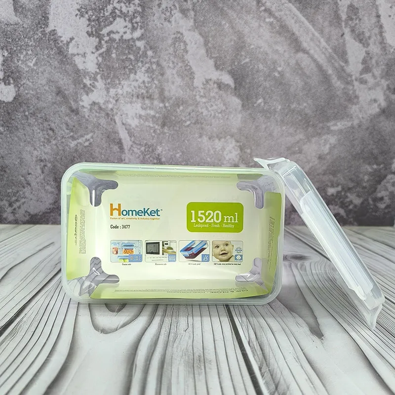 ظرف فریزری مستطیل هوم کت 1520 میلیلیتری