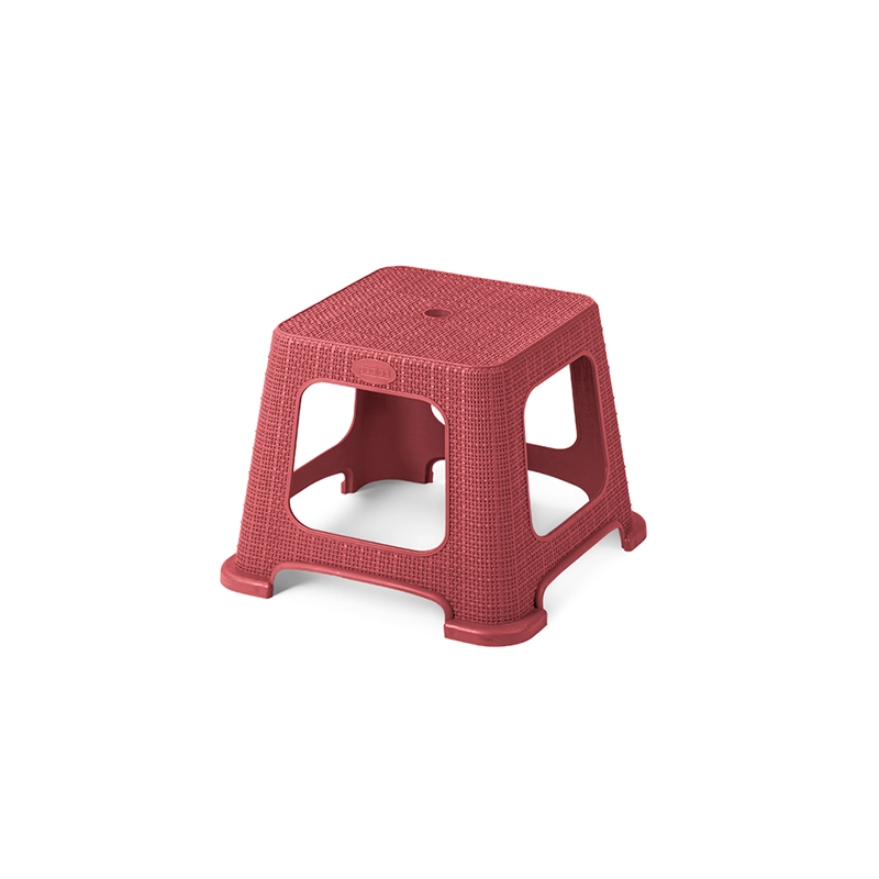 چهارپایه پلاستیکی کوتاه طرح حصیری