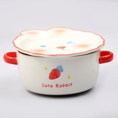 سوپ خوری و قابلمه سرامیکی کودک طرح حیوانات