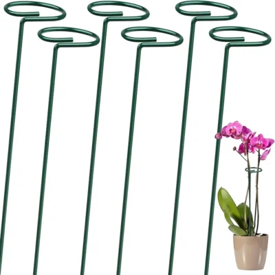 پایه نگهدارنده گل فلزی مدل حلقه دار 6 عددی